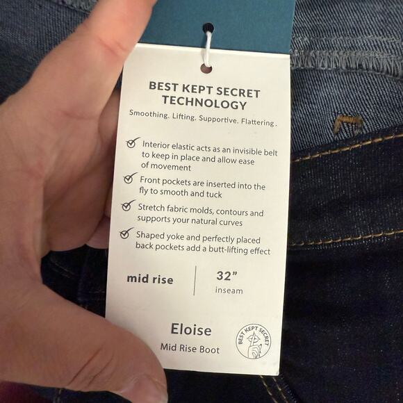 Jag Eloise Mid Rise Boot Cut Jeans, 10 - Picture 7 of 9